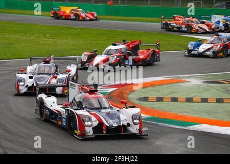 22 HANSON Philip (gbr), SENNA Bruno (bra), Ligier JSP217 Gibson team Unito Autosport, azione nel corso del Campionato europeo le Mans Series ELMS 2018 4 ore a Monza, Italie, dal 11 al 13 maggio - Foto Frederic le Floc'h / DPPI Foto Stock