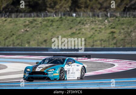 97 al HARTHY Ahmad, (OMN), MCKAY Euan, (SCO), EASTWOOD Charlie, (GBR), Oman Racing Team con TF Sport Aston Martin V12 GT3, azione durante Test Day Blancpain GT Series Endurance Cup a le Castellet dal 13 al 14 marzo 2018 - Foto Marc de Mattia / DPPI Foto Stock