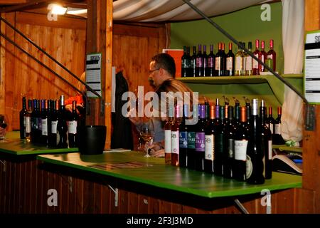 Festival del vino di Budapest sulla collina del Castello presso il Palazzo reale. Foto Stock