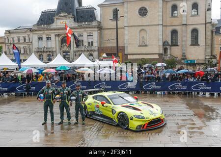 95 THIIM Nicki (dnk), SORENSEN Marco (dnk), TURNER Darren (gbr), Aston Martin Vantage team Aston Martin Racing, durante la 2018 le Mans pesage 24 ore, il 10 al 11 giugno sul circuito di le Mans, Francia - Photo Florent Gooden / DPPI Foto Stock