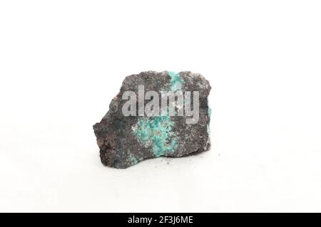 Calcedonio con cristallo hemimorphite campione minerale, elementi di terre rare Foto Stock