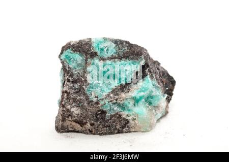 Calcedonio con cristallo hemimorphite campione minerale, elementi di terre rare Foto Stock