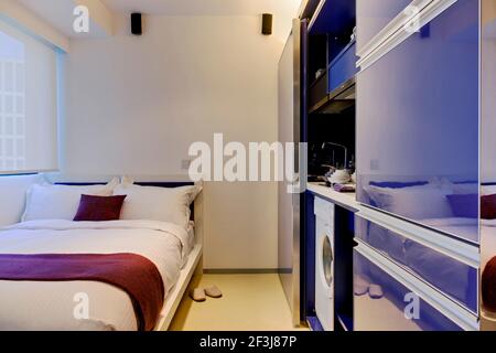 V Serviced Apartments, Causeway Bay, Hong Kong (designer: Anderson Lee) Foto Stock