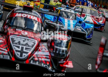 06 ROWLAND Oliver (gbr), BRUNDLE Alex (gbr), TURVEY Oliver (gbr), Ginetta G60-LT-P1 Mecachrome team CEFC TRSM Racing, durante la giornata di prove 2018 le Mans 24 ore, il 3 giugno sul circuito di le Mans, Francia - Photo Florent Gooden / DPPI Foto Stock