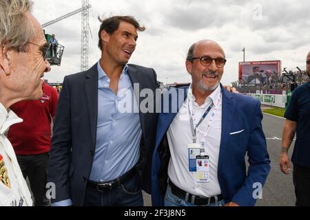 NADAL Rafael (esp), tennista spagnolo, ritratto con MILLE Richard (fra), Président ot la Commissione FIA Endurance durante la gara 24 le Mans 2018 ore, dal 16 al 17 giugno sul circuito di le Mans, Francia - Foto Eric Vargiolu / DPPI Foto Stock