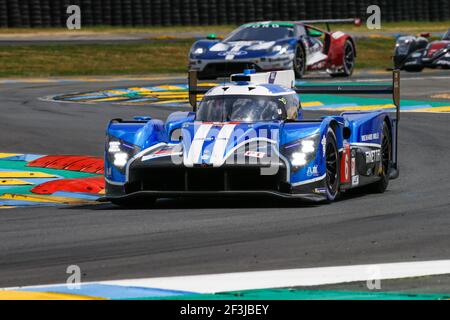 06 ROWLAND Oliver (gbr), BRUNDLE Alex (gbr), TURVEY Oliver (gbr), Ginetta G60-LT-P1 Mecachrome team CEFC TRSM Racing, azione durante la 24 giornata di test 2018 ore di le Mans, il 3 giugno sul circuito di le Mans, Francia - Foto DPPI Foto Stock