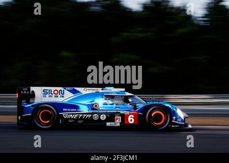 06 ROWLAND Oliver (gbr), BRUNDLE Alex (gbr), TURVEY Oliver (gbr), Ginetta G60-LT-P1 Mecachrome team CEFC TRSM Racing, azione durante la 24 le Mans 2018 ore di gara, dal 16 al 17 giugno sul circuito di le Mans, Francia - Photo Florent Gooden / DPPI Foto Stock