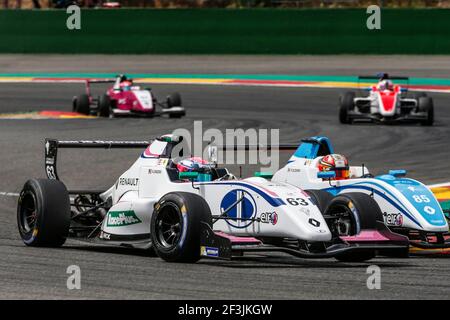 63 RAZAK Najiy (mas), FR 2.0 Eurocup Renault team JD Motorsports, azione durante l'Eurocup Formula Renault 2018 2.0 a Spa Francorchamps, Belgio, dal 26 al 29 luglio - Foto Jean Michel le Meur / DPPI Foto Stock