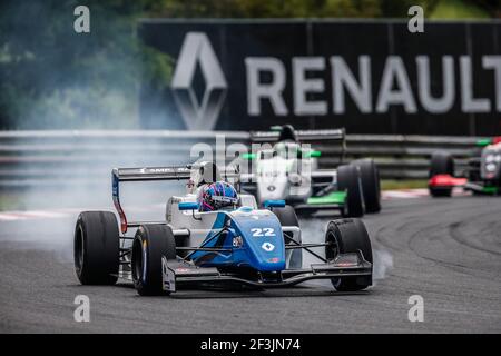 22 SMOLYAR Alexander (rus), FR 2.0 Eurocup Renault team Tech 1 Racing, azione durante la gara Eurocup Formula Renault 2.0 2018 ad Hungaroring dal 31 agosto al 2 settembre, in Ungheria - Foto Jean Michel le Meur / DPPI Foto Stock