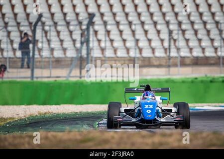 22 SMOLYAR Alexander (rus), FR 2.0 Eurocup Renault team Tech 1 Racing, azione durante la gara Eurocup Formula Renault 2.0 2018 a Hockenheim dal 21 al 23 settembre, in Germania - Photo Clement Luck / DPPI Foto Stock