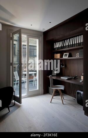 Angolo studio in Fulham town house, Londra Foto Stock