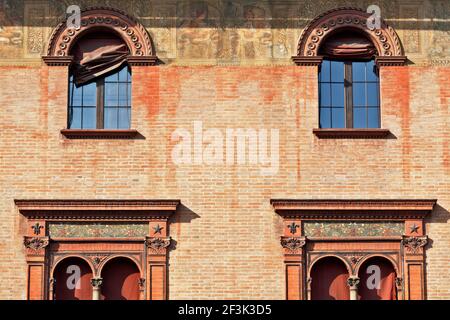 Dettaglio architettonico Bologna Emilia-Romagna Italia Foto Stock