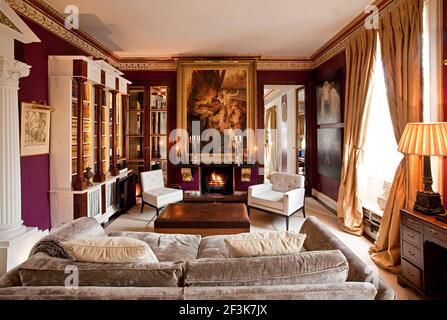 Residenza di Tim Gosling a Clapham, SW di Londra. PIC mostra l'area lounge principale. Foto Stock