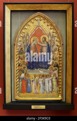 Puccio di Simone. Incoronazione della Vergine. CA. 1360, Foto Stock