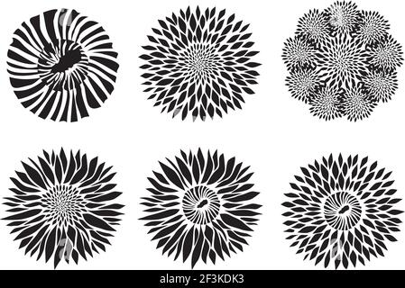 Insieme vettoriale di icone sole Illustrazione Vettoriale