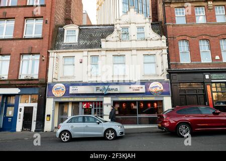 Newcastle upon Tyne UK - 8 gennaio 2020: Esterno del ristorante Fujiyama Foto Stock