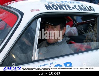 AUTO - AUTO STORICA 2004 - RALLYE MONTE CARLO HISTORIQUE 20040204 - FOTO : GILLES BOUVIER / DPPI / JEAN RAGNOTTI - AMBIENTE - RITRATTO Foto Stock