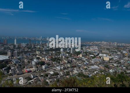 Vista sulla città da Convento Santa Cruz la Popa, Cartagena de Indias, Colombia | NESSUNO | Foto Stock