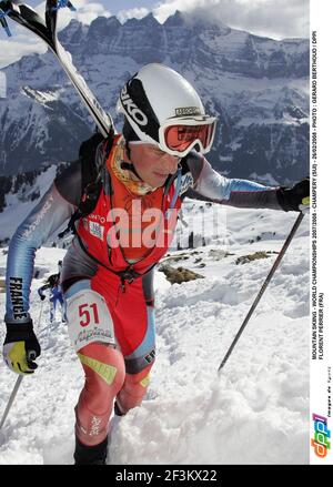 SCI ALPINO - CAMPIONATI DEL MONDO 2007/2008 - CHAMPERY (SUI) - 26/02/2008 - FOTO : GERARD BERTHOUD / DPPI FLORENT PERRIER (FRA) Foto Stock