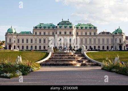 Il Belvedere superiore, il Palazzo del Belvedere (1721-23), Vienna, Austria Foto Stock