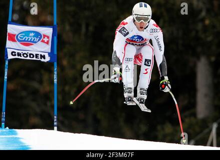 SCI ALPINO - COPPA DEL MONDO 2010/2011 - VAL GARDENA (ITA) - 17/12/2010 - FOTO : GERARD BERTHOUD - UOMINI SUPER G - ROMED BAUMANN (AUT) Foto Stock