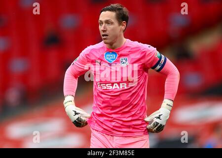 Scott Davies of Tranmere Rovers - Sunderland contro Tranmere Rovers, EFL Papa John's Trophy Final, Wembley Stadium, Londra - 14 Marzo 2021 solo per uso editoriale Foto Stock