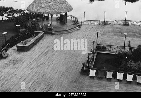 Caffetteria, Villaggio Indiano a Playa Giron (Baia dei suini), Cuba, Playa Giron (Cuba), Matanzas (Cuba), 1963. Dalla collezione di fotografie Deena Stryker. () Foto Stock