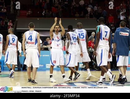 BASKETBALL - EUROPEAN CHAMPIONSHIP 2009 - KATOWICE (POL) - 17/09/2009 - PHOTO : HERVE BELLENGER / DPPI FRANCIA V SPAGNA - FRANCIA Foto Stock