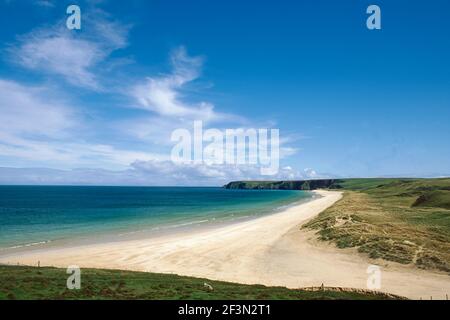Tolsta Beach, Tolsta, Isola di Lewis, Scozia Foto Stock