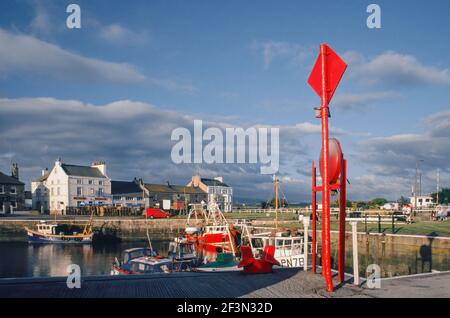 Molo di Glasson vicino a Lancaster sull'estuario di Lune nel 1991 Foto Stock