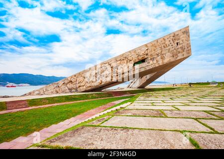 Novorossiysk, Russia - 02 ottobre 2020: Malaya Zemlja o piccolo complesso commemorativo di terra nella città di Novorossiysk. Novorossiysk è il porto principale sul nero Foto Stock