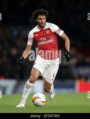 File photo datato 11-04-2019 dell'Arsenal's Mohamed Elneny. Data di emissione: Mercoledì 17 marzo 2021. Foto Stock