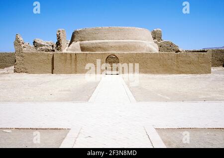 Gaochang è una città oasi sul bordo settentrionale del deserto di Taklamakan. L'antica capitale di Uigur fu fondata nel i secolo. Il buddismo è stato portato Foto Stock