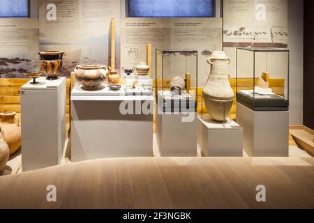 Antica Corinto, Grecia - 18 ottobre 2016: Il Museo Archeologico di Corinto antico è un museo in Grecia. Antica Corinto era uno dei più grandi Foto Stock