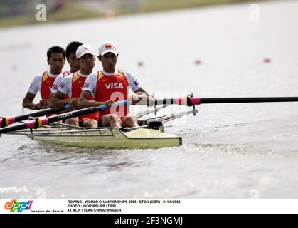 ROWING - WORLD CHAMPIONSHIPS 2006 - ETON (GBR) - 21/08/2006 PHOTO : IGOR MEIJER / DPPI 4X MLW / TEAM CHINA / WINNER Foto Stock