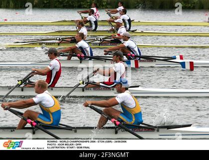 ROWING - WORLD CHAMPIONSHIPS 2006 - ETON (GBR) - 24/08/2006 PHOTO : IGOR MEIJER / ILLUSTRAZIONE DPPI / START / SEMIFINALE Foto Stock