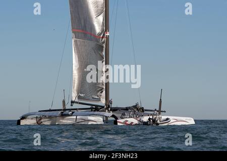 VELA - 33 AMERICA'S CUP 2010 - VALENCIA (SPA) - 15/01/2010PHOTO: IGNACIO BAIXAULI / DPPI PRE-RACE - ALINGHI 5 PRIMA VELA A VALENCIA Foto Stock