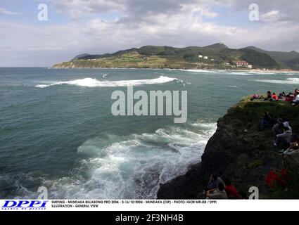 SURF - MUNDAKA BILLABONG PRO 2004 - 5-16/10/2004 - MUNDAKA (ESP) - FOTO: IGOR MEIJER / DPPI ILLUSTRAZIONE - VISTA GENERALE Foto Stock