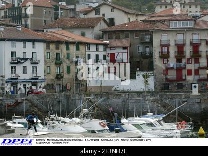 SURF - MUNDAKA BILLABONG PRO 2004 - 5-16/10/2004 - MUNDAKA (ESP) - FOTO: IGOR MEIJER / DPPI ILLUSTRAZIONE - VISTA GENERALE Foto Stock