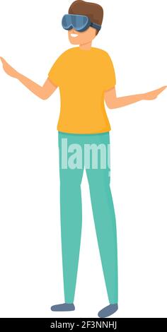 Icona di interazione virtuale. Cartoon di interazione virtuale icona vettore per web design isolato su sfondo bianco Illustrazione Vettoriale