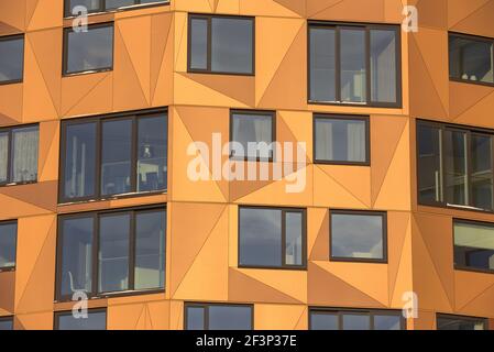 Alto edificio residenziale tre Taarn. Sandnes, Norvegia Foto Stock