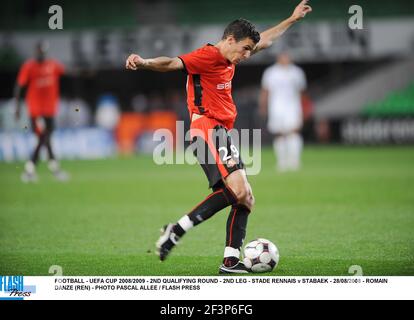 CALCIO - COPPA UEFA 2008/2009 - 2° TURNO DI QUALIFICAZIONE - SECONDA TAPPA - STADE RENNAIS / STABAEK - 28/08/2008 - ROMAIN DANZE (REN) - PHOTO PASCAL ALLEE / FLASH PRESS Foto Stock