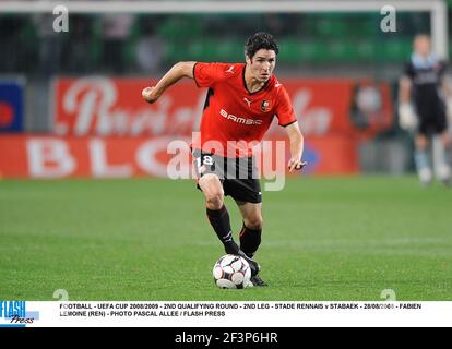 CALCIO - COPPA UEFA 2008/2009 - 2° TURNO DI QUALIFICAZIONE - SECONDA TAPPA - STADE RENNAIS / STABAEK - 28/08/2008 - FABIEN LEMOINE (REN) - PHOTO PASCAL ALLEE / FLASH PRESS Foto Stock