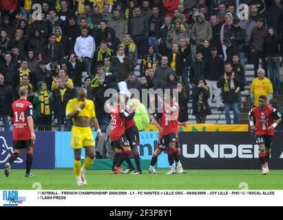 CALCIO - CAMPIONATO FRANCESE 2008/2009 - L1 - FC NANTES V LILLE OSC - 04/04/2009 - GIOIA LILLE - FOTO PASCAL ALLEE / FLASH PRESS Foto Stock