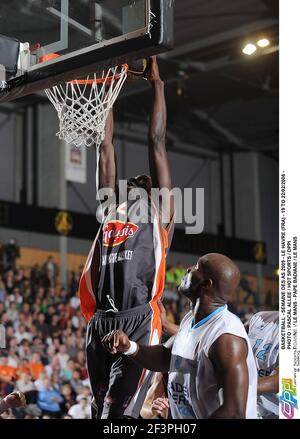 BASKETBALL - SEMAINE DES AS 2009 - LE HAVRE (FRA) - 19 TO 22/02/2008 - PHOTO : PASCAL ALLEE / HOT SPORTS / DPPI ROANNE V LE MANS - PAPE BADIANE / LE MANS Foto Stock