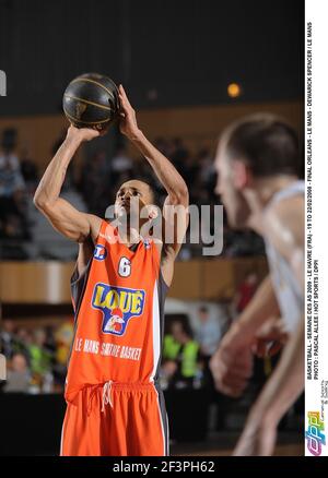 BASKETBALL - SEMAINE DES AS 2009 - LE HAVRE (FRA) - 19 TO 22/02/2008 - FINAL ORLEANS - LE MANS - DEWARICK SPENCER / LE MANS PHOTO : PASCAL ALLEE / HOT SPORTS / DPPI Foto Stock