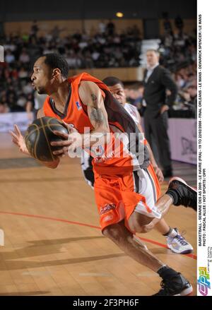 BASKETBALL - SEMAINE DES AS 2009 - LE HAVRE (FRA) - 19 TO 22/02/2008 - FINAL ORLEANS - LE MANS - DEWARICK SPENCER / LE MANS PHOTO : PASCAL ALLEE / HOT SPORTS / DPPI Foto Stock