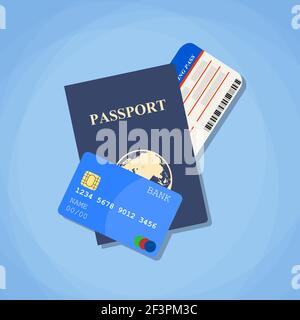 Concetto di viaggio e turismo. Illustrazione Vettoriale