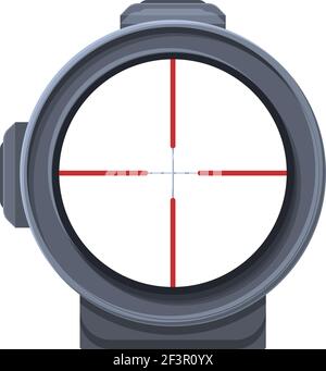 Icona della pistola telescopica. Cartone animato di pistola telescopica vettore icona per web design isolato su sfondo bianco Illustrazione Vettoriale