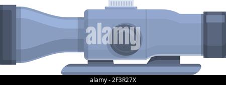 Icona Sniper hunting scope (Sniper scope Cartoon di Sniper caccia vettore di scope icona per il web design isolato su sfondo bianco Illustrazione Vettoriale